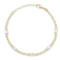 Sterling Statements 14K Yellow Gold Over Sterling Silver White CZ
Station Curb Chain Bracelet