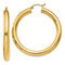 14k Yellow Gold Polished 1 3/4" Tube Hoop Earrings