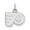 Rhodium Over Sterling Silver NHL LogoArt Philadelphia Flyers Extra Small Pendant