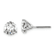 Rhodium Over 14K Gold Certified Lab Grown Diamond 2ct. VS/SI GH+, 3
Prong Screwback Earrings