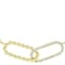 Delicate Oval Link CZ Pendant Necklace In 18K Gold Over Sterling Silver