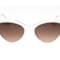 Kate Spade Juni White Cat Eye Frames / Brown Lenses Sunglasses