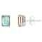 8x6mm Rectangular Octagonal Labradorite Rhodium Over Sterling Silver
Stud Earrings