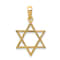 14k Yellow Gold Textured Star of David Pendant