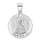 Rhodium Over 14k White Gold Polished and Satin Saint Nicholas Medal Pendant