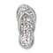 Rhodium Over Sterling Silver Polished White Crystal Flip Flop Chain Slide
