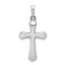 Rhodium Over 14k White Gold Polished Rounded Cross Pendant