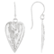 Heart Drop Earrings In Sterling Silver