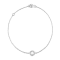 Lab Grown Diamond Rhodium Over Sterling Silver Circle Karma and Luck
Bracelet Bracelet VS-GH