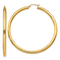 14k Yellow Gold Polished 2 9/16" Tube Hoop Earrings