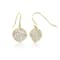 Pave CZ Drop Earrings In 14K Gold Over Brass
