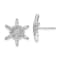 Rhodium Over 14K White Gold Lab Grown Diamond SI1/SI2, G H I, Star Post Earrings