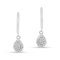 White Lab Grown Diamond Rhodium Over Sterling Silver Teardrop Huggie
Hoop Earrings VS GH