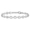 Rhodium Over Sterling Silver 7.25-inch with 0.5-inch Extension Fancy
Link Bracelet