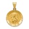 14k Yellow Gold Polished Satin Our Lady of Perpetual Help Medal Pendant