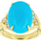 Sleeping Beauty Turquoise And White Diamond Ring In 18K Gold Over
Sterling Silver 0.10ctw