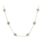 Blue Topaz Station Necklace In 18K Gold Over Sterling Silver 12.50ctw
