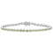 Oval Peridot Tennis Bracelet In Sterling Silver 7.40ctw