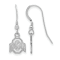 Rhodium Over Sterling Silver LogoArt Ohio State University Extra Small
Dangle Earrings