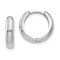 Rhodium Over 14k White Gold 3/8" Hinged Hoop Earrings