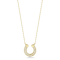 Sterling Statements 14K Yellow Gold Over Sterling Silver CZ Horseshoe Necklace