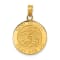 14K Yellow Gold Saint Michael Medal Pendant