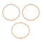 Initial G CZ Beaded Bracelet Set In 14K Gold Over Brass 0.15ctw