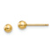 14k Yellow Gold Polished 3mm Ball Stud Earrings