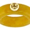 Yellow Jadeite And Yellow Citrine Band Ring In 18K Gold Over Sterling
Silver 0.21ct