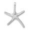 Rhodium Over 14K White Gold Starfish Chain Slide Pendant