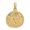 10K Yellow Gold 2D Textured Cut-Out Sand Dollar Charm