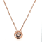 18K Rose Gold Over Sterling Silver 8mm Round Morganite Pendant 1.60ctw