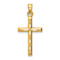 14k Yellow Gold Diamond-Cut Cross Pendant