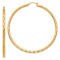 14k Yellow Gold 2 9/16" Diamond-Cut Hoop Earrings