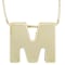 Block Letter M Initial Necklace In 10K Yellow Gold