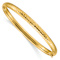 10k Yellow Gold 4.75mm Diamond-Cut Fancy Hammered Hinged Bangle Bracelet
