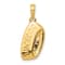 14K Yellow Gold Dog Bowl Pendant