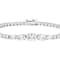 CZ Graduated Tennis Bracelet In Platinum-Enhanced Sterling Silver 13.41ctw