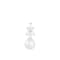 White Cultured Freshwater Pearl and Diamond 14K White Gold Pendant 7-7.5mm