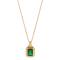 1.94 Ctw Emerald Pendant with Chain in 14K YG