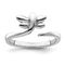 Rhodium Over Sterling Silver Dragonfly Toe Ring