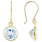 Sky Blue Topaz 14k Yellow Gold Dangle Earrings 5.00ctw