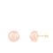 14k Yellow Gold 9-10mm Pink Freshwater Pearl Stud Earrings