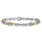 Rhodium Over 14k White Gold Citrine Bracelet