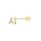 14k Yellow Gold Initial Earrings -A
