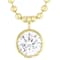 Large Round Moissanite Solitaire Pendant Necklace In 14K Gold Over
Sterling Silver