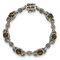 Sterling Silver with 14K Gold Over Sterling Silver Accent Oxidized Smoky
Quartz Bracelet
