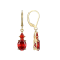Red Cubic Zirconia 18k Yellow Gold Over Sterling Silver January
Birthstone Earrings 6.51ctw