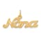 14K Yellow Gold Satin NANA Charm