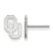 Rhodium Over Sterling Silver  LogoArt University of Oklahoma Extra Small
Post Earrings